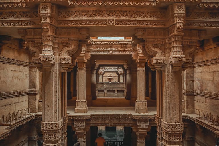 The Adalaj Stepwell in Gujarat India